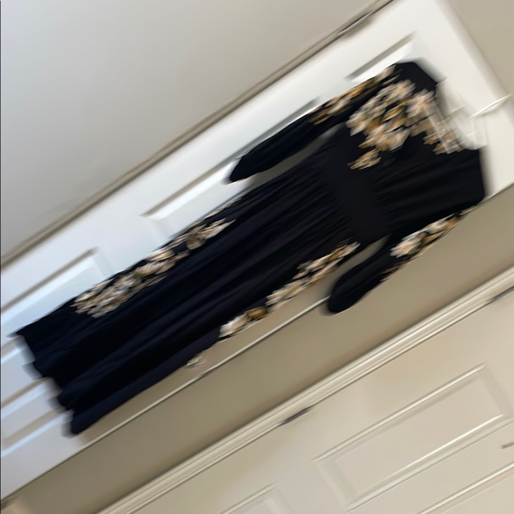 Black flower print dress from Billa Bong